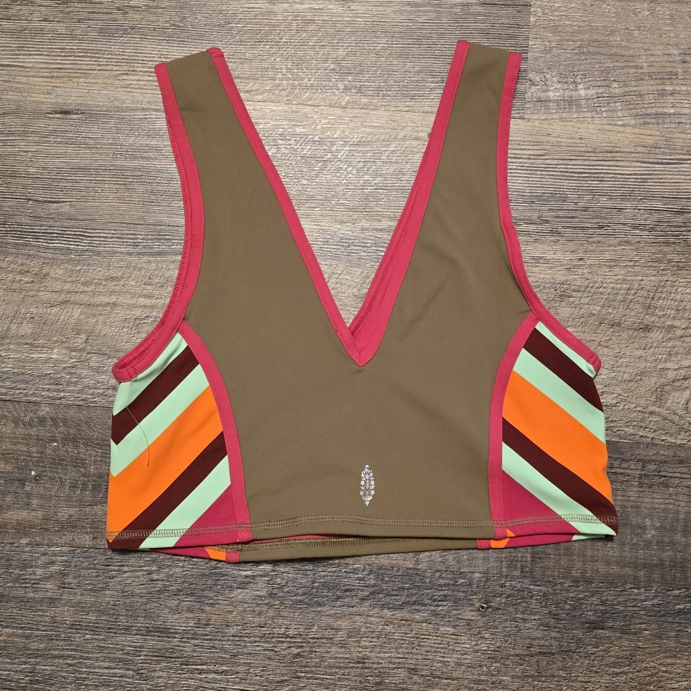 NWOT Free People Never Better Crop In Colorblock - Picture 11 of 11
